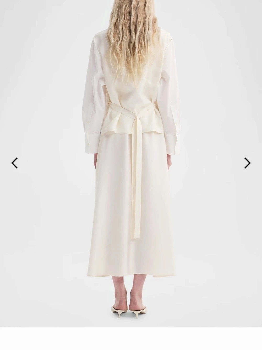 Róhe Shirt-Wrap Detailed Skirt White Like New - Picture 5 of 7
